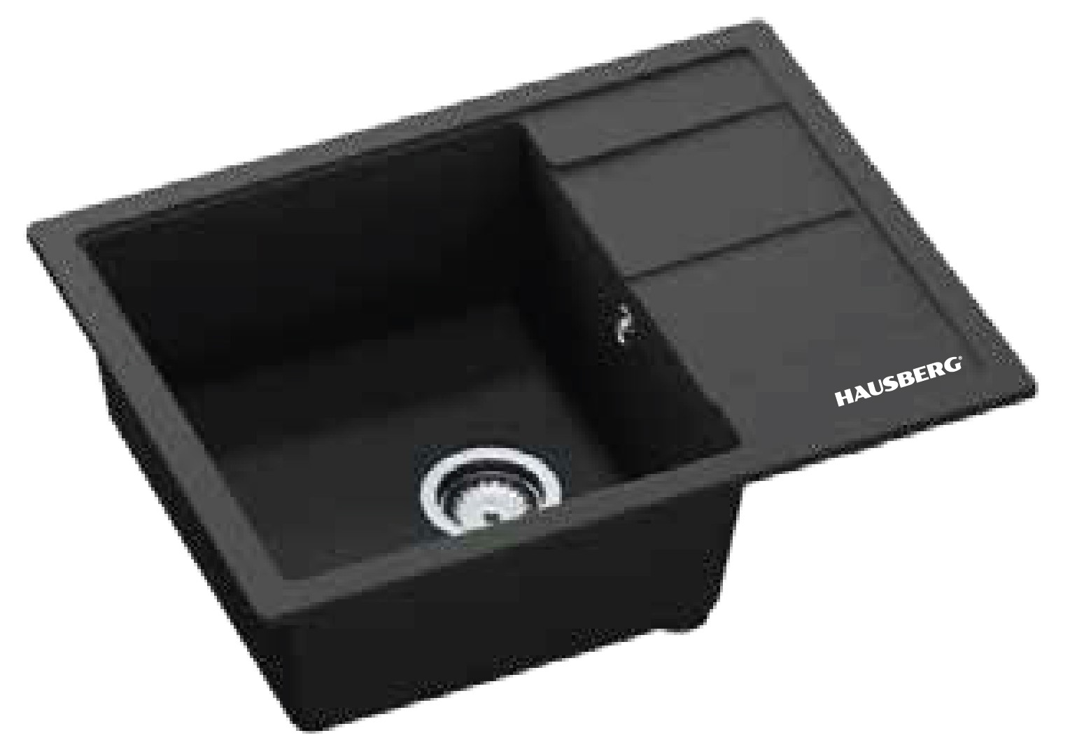 RECTANGULAR GRANITE SINK WITH DRAINER